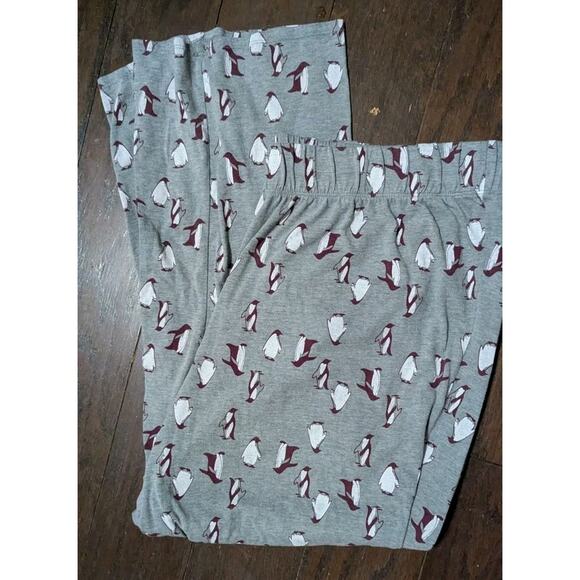 Cacique sleep pants Women Plus 22 24 gray penguin print lounge pajama bottoms - Picture 4 of 12